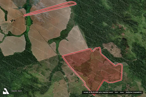 Imagem de satélite de Infração Ambiental em Novo Progresso - PA
