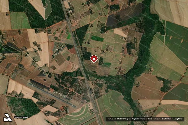 Imagem de satélite — Embargo IBAMA — Infração Ambiental - Bebedouro/SP