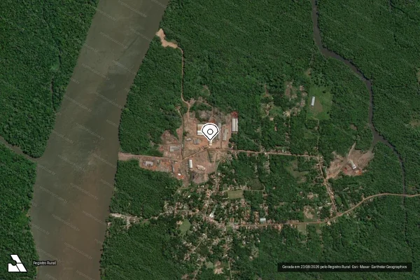 Imagem de satélite — Embargo IBAMA — Infração de Administração Ambiental(Não Classificada-Móvel) - Belém/PA