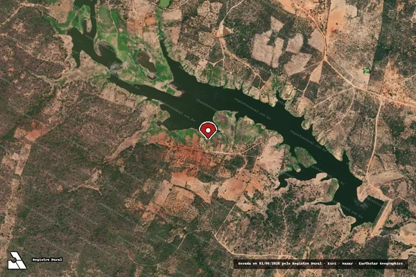 Imagem de satélite — Embargo IBAMA — Infração Ambiental — Parambu/CE