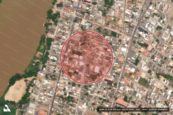 Imagem de satélite de Infração Ambiental em São João da Barra - RJ