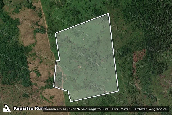 Imagem de satélite — Embargo IBAMA — Infração da Flora - Colniza/MT