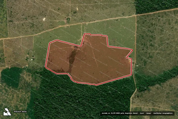 Imagem de satélite de Infração Ambiental em Apuí - AM