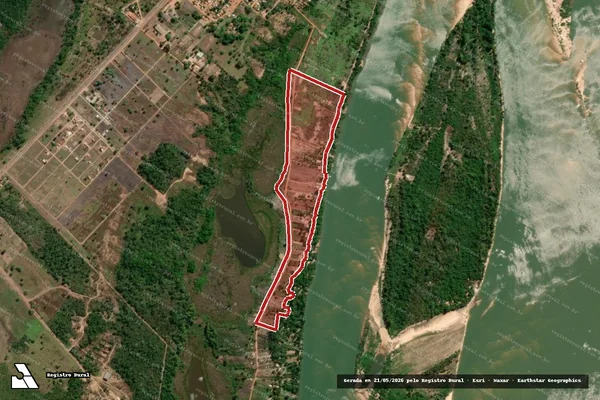 Imagem de satélite — Embargo IBAMA — Infração da Fauna — Conceição do Araguaia/PA