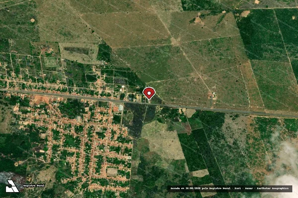 Imagem de satélite de Infração da Flora em Buriticupu - MA (marcador da localização)