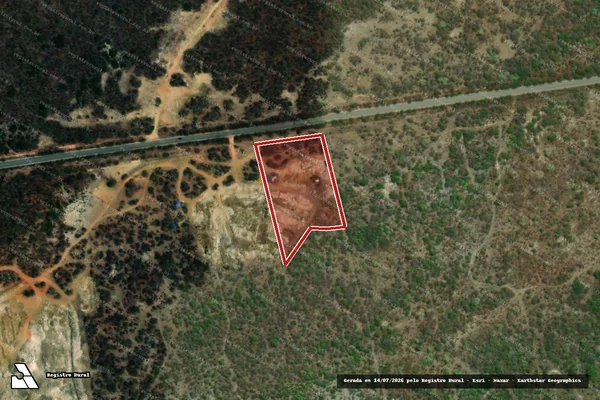 Imagem de satélite — Embargo IBAMA — Infração Ambiental - Afonso Bezerra/RN