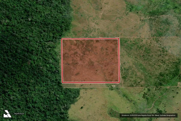 Imagem de satélite de Infração da Flora em Pacajá - PA
