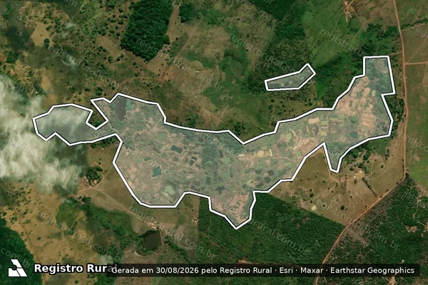 Imagem de satélite de Infração Ambiental em Curionópolis - PA