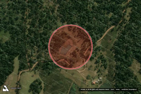Imagem de satélite — Embargo IBAMA — Infração Ambiental - Pinhão/PR