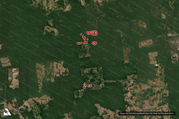 Imagem de satélite de Infração da Flora em Apiacás - MT