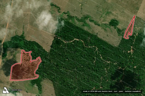 Imagem de satélite — Embargo IBAMA — Infração da Flora — São Félix Do Xingu/PA