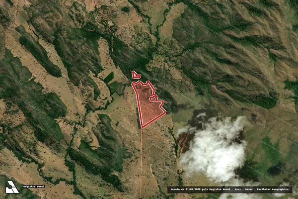 Imagem de satélite de Infração da Flora em Campinaçu - GO