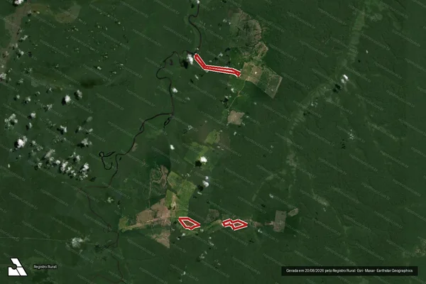 Imagem de satélite de Infração Ambiental em Novo Aripuanã - AM