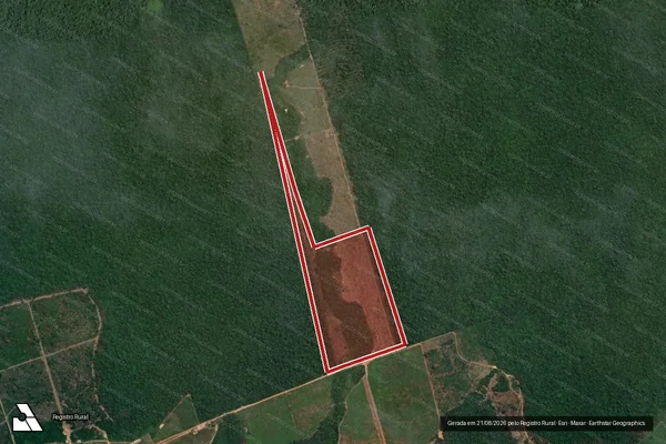 Imagem de satélite de Infração Ambiental em Novo Progresso - PA