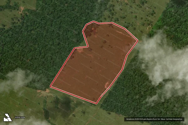 Imagem de satélite — Embargo IBAMA — Infração da Flora - Plácido de Castro/AC
