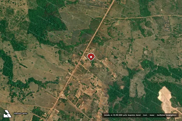 Imagem de satélite de Infração Ambiental em Tucuruí - PA (marcador da localização)