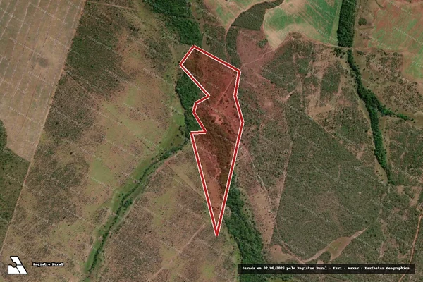 Imagem de satélite de Infração Ambiental em Pindorama do Tocantins - TO