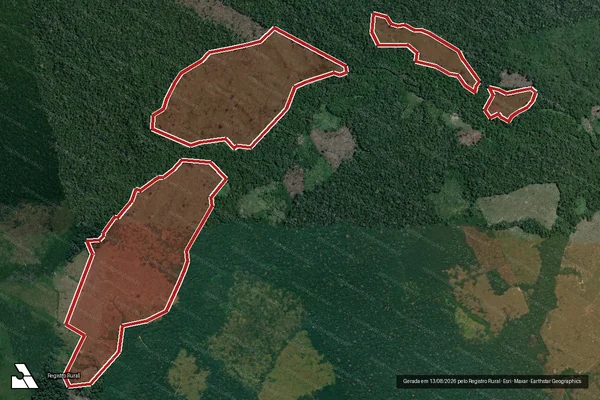 Imagem de satélite de Infração da Flora em Lábrea - AM