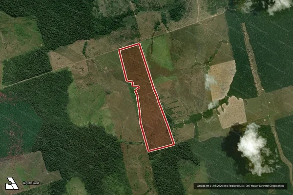 Imagem de satélite de Infração Ambiental em Lábrea - AM