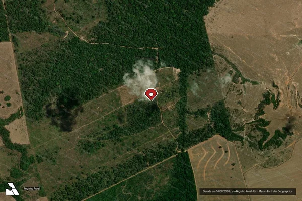 Imagem de satélite de Infração da Flora em Juína - MT
