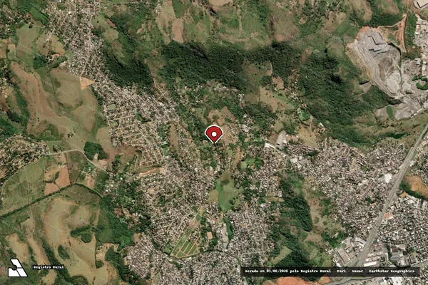Imagem de satélite de Infração Ambiental em Cariacica - ES (marcador da localização)
