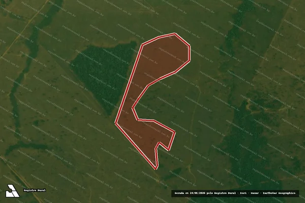 Imagem de satélite — Embargo IBAMA — Infração da Flora - Buritis/RO