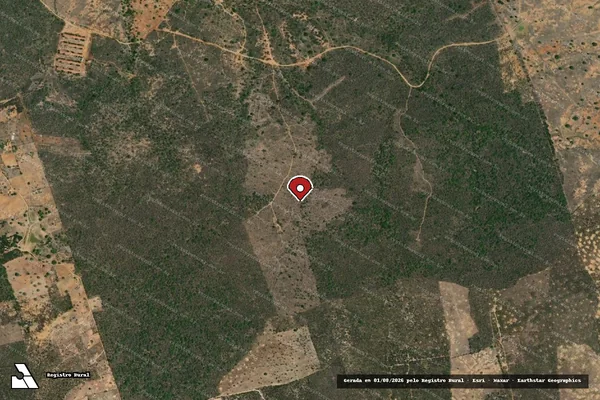 Imagem de satélite — Embargo IBAMA — Infração da Flora — Tuparetama/PE