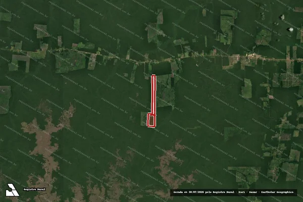 Imagem de satélite de Infração da Flora em Apuí - AM