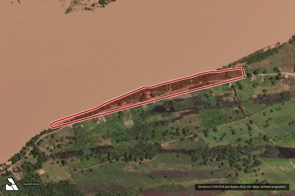 Imagem de satélite de Infração da Flora em Pedras de Maria da Cruz - MG