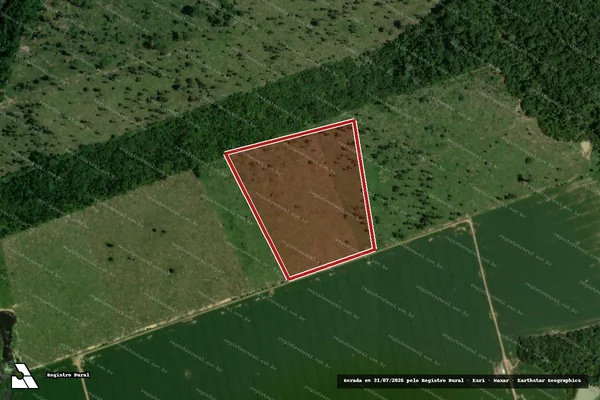 Imagem de satélite de Infração da Flora em Candeias do Jamari - RO