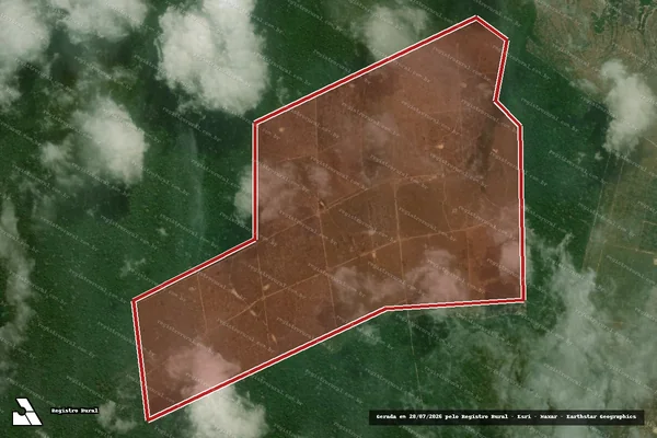 Imagem de satélite de Infração Ambiental em Porto de Moz - PA