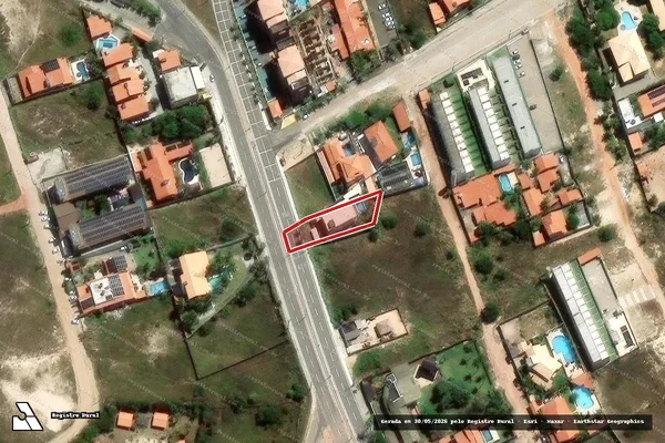 Imagem de satélite — Embargo IBAMA — Infração Ambiental - Aquiraz/CE