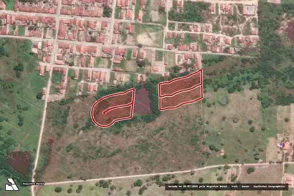 Imagem de satélite — Embargo IBAMA — Infração da Flora - Santana do Ipanema/AL