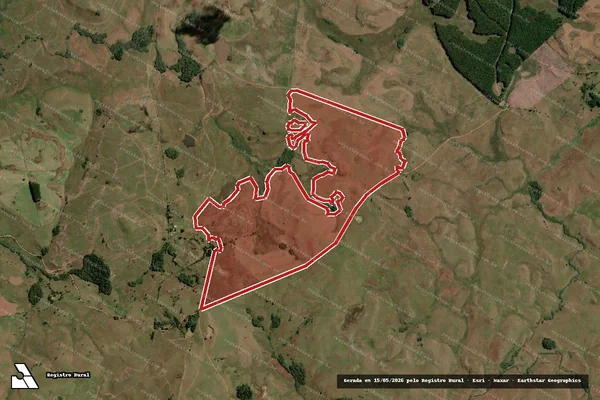 Imagem de satélite — Embargo IBAMA — Infração da Flora - Lages/SC