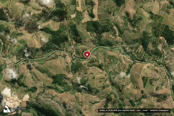 Imagem de satélite de Infração Ambiental em Nova Venécia - ES (marcador da localização)