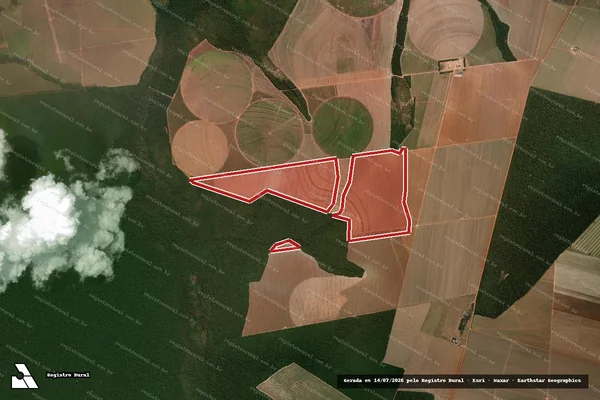 Imagem de satélite de Infração Ambiental em Nova Ubiratã - MT