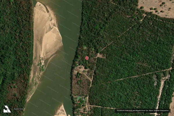 Imagem de satélite — Embargo IBAMA — Infração da Flora - Aruanã/GO