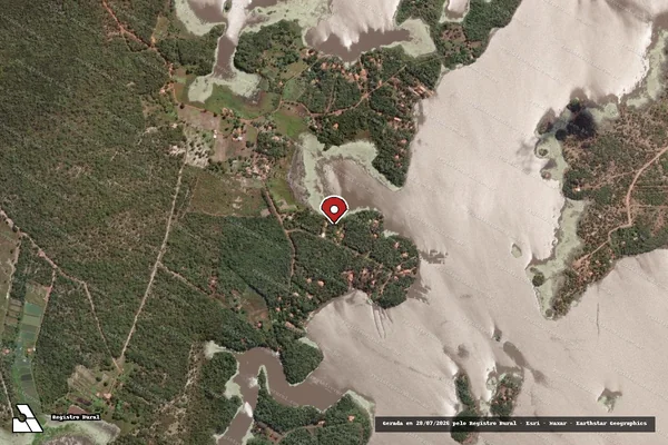 Imagem de satélite de Infração Ambiental em Piracuruca - PI (marcador da localização)