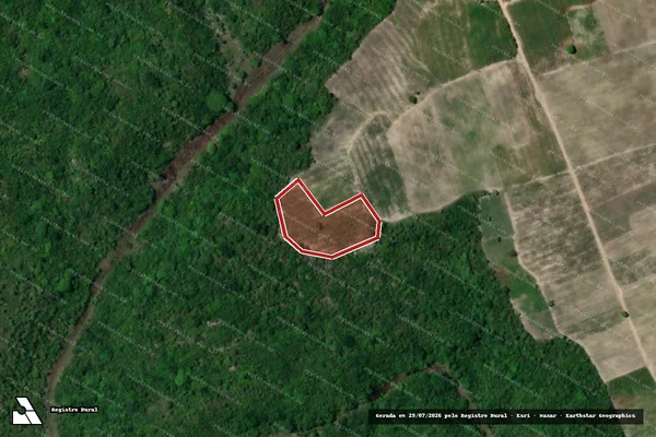 Imagem de satélite de Infração Ambiental em Baía da Traição - PB
