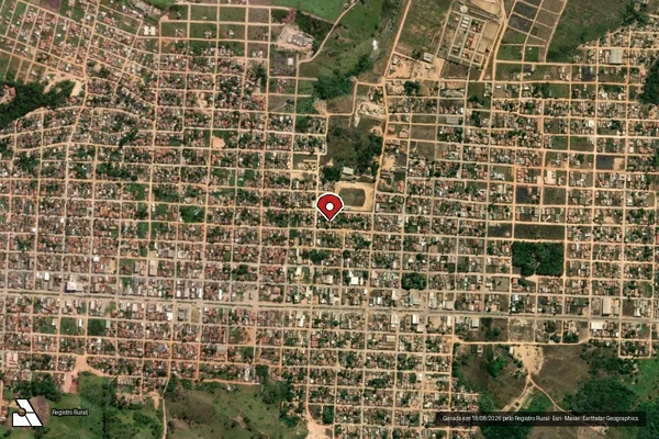 Imagem de satélite de Infração da Flora em São Félix do Xingu - PA (marcador da localização)