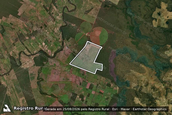 Imagem de satélite de Infração da Flora em Coribe - BA