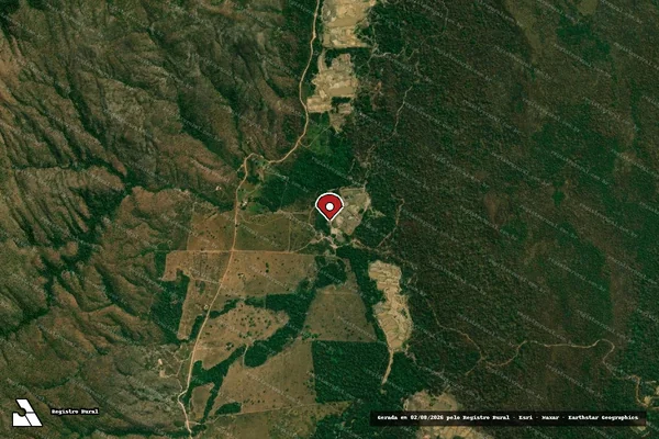 Imagem de satélite de Infração de Licenciamento(Não Classificada-Móvel) em Nova Lacerda - MT (marcador da localização)