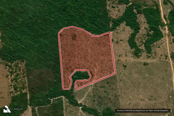 Imagem de satélite de Infração da Flora em Nova Bandeirantes - MT