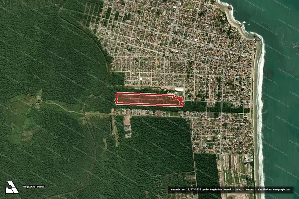 Imagem de satélite de Infração Ambiental em Itapoá - SC