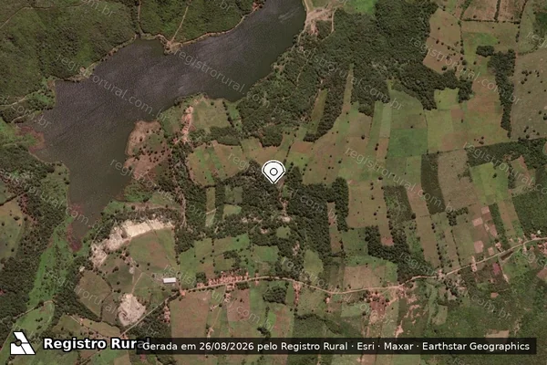 Imagem de satélite — Embargo IBAMA — Infração Ambiental - Santana do Cariri/CE