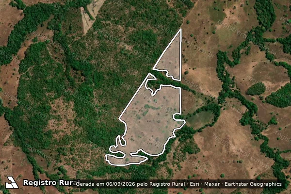 Imagem de satélite — Embargo IBAMA — Infração da Flora - Chapada De Areia/TO