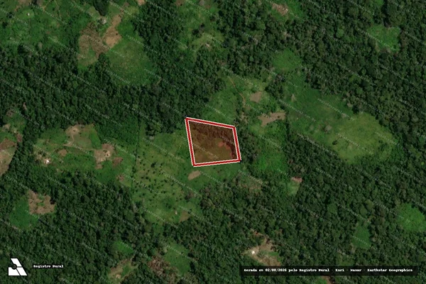 Imagem de satélite de Infração da Flora em Capixaba - AC