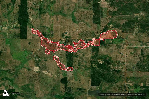 Imagem de satélite — Embargo Ambiental - Canaã Dos Carajás/PA