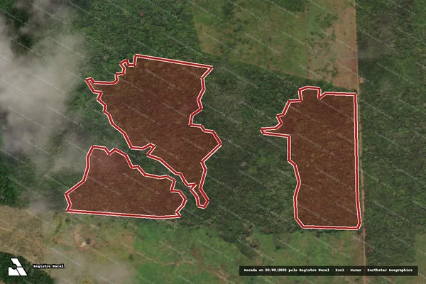 Imagem de satélite de Infração da Flora em Monte Alegre - PA