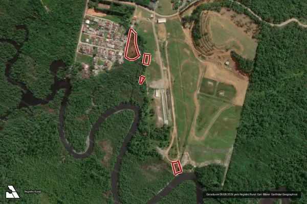 Imagem de satélite de Infração Ambiental em Joinville - SC